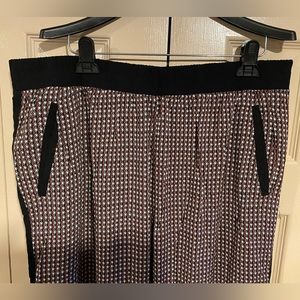 LTS Black, Brown, & White Patterned pants with pockets